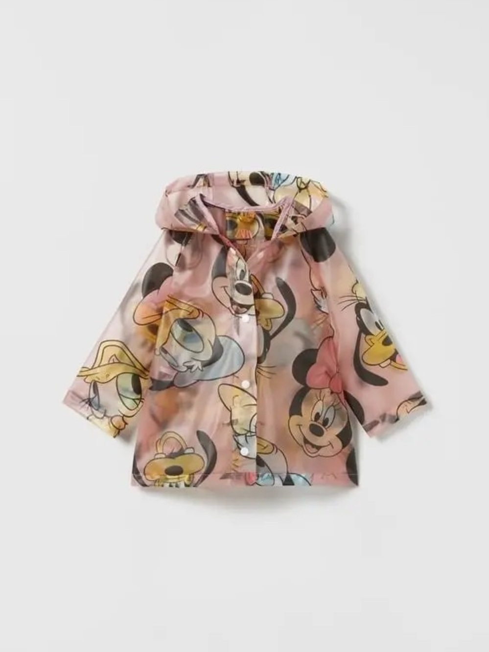 Zara Minnie Mouse and Friends Transparent Raincoat